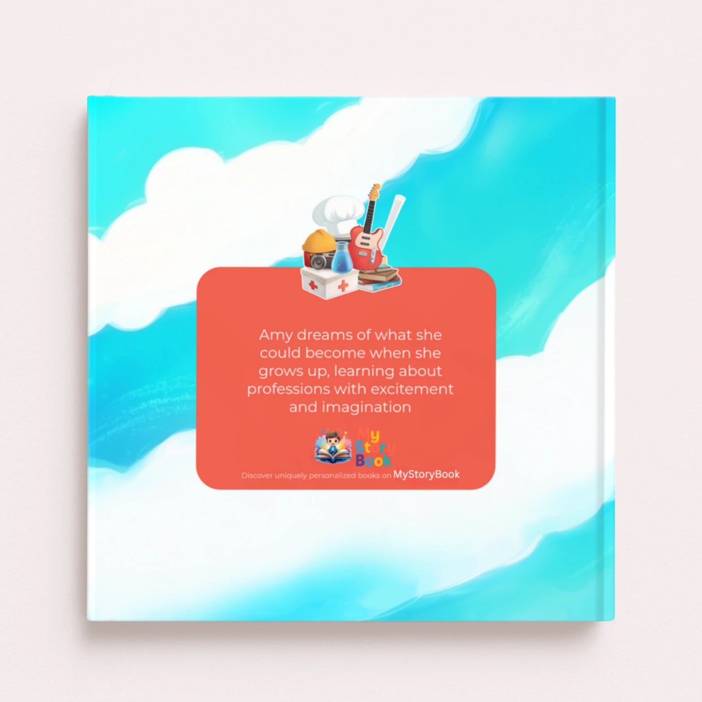 Personalized children's storybook back cover included in the story book.